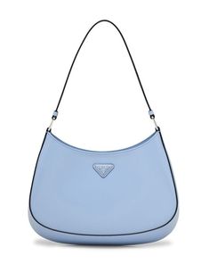 Luxury Blue Bags, Prada Blue Bag, Blue Designer Bag, Blue Wishlist, Cute Shoulder Bags, Shoulder Bag Prada, Blue Prada, Prada Cleo, Prada Purse