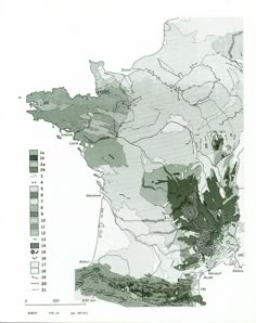 a map showing the location of different areas in france, and where they are located