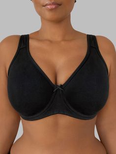 The Fruit of the Loom Women’s Plus Size Beyond Soft Cotton Unlined Underwire Bra is the best unlined bra for everyday wear. Show off your natural shape with molded full coverage cups and underwire support. This soft cotton bra features wide, pinch-free straps for a comfortable and flexible fit. Design provides side and back smoothing under every outfit. Cotton Bra, Bra Items, Bra Size Charts, Minimiser Bra, Cotton Bras, Unlined Bra, Plus Size Bra, Everyday Bra, Seamless Bra