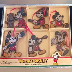 mickey mouse ornament set in a box