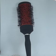 Large Styling Thermal Ionic Ceramic Round Hair Brush With Nylon Bristles Round Brushes Are Ideal For Creating That Volume And Body In Your Hair. This Is The Brush You Want To Use When You Are Blow-Drying Your Hair. Large Barrels Are Known To Straighten Hair And Create Subtle Waves. Heats Up Faster & Retains Heat Longer. Faster & Better Styling. Large Holes Maximize Airflow. Lightweight & Comfortable Quantity: (1) One Color: Red Barrel And Black Handle 2 1/4" Barrel Approximately 11" Long And Bru Straighten Hair, Round Hair Brush, Black Handle, Blow Dry, Hair Brush, Hair Tools, One Color, Hair Straightener, Womens Hairstyles