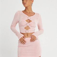 Perfect Condition Never Worn Make Offers! Pink Model, Party Dress Long Sleeve, Motel Rocks, Bandeau Dress, Double Up, Top And Skirt, Body Con Skirt, Printed Rompers, Party Dress Long