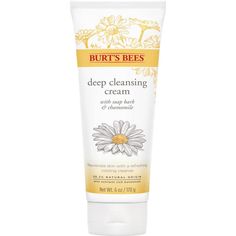 Natural Face Cleanser, Natural Skincare Brands, Natural Cleanser, Cream Cleanser, Health Skin Care, Burt's Bees, Soften Skin, Burts Bees, Deep Cleansing