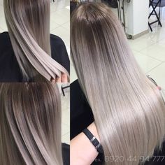 Grey Ombre Hair, Cool Blonde Hair, Ash Blonde Hair, Brown Hair Balayage, Blonde Hair Looks, Hair Inspo Color, Cool Hair Color, Blonde Hair Color, Hair Dos