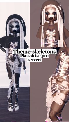 Dti inspo Dti Theme Skeletons, Everskies Dress, Skeleton Dress, Outfit Hacks