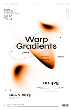 a poster with the words warp graduates on it and an orange swirl in the middle