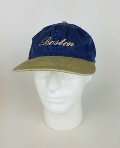 BOSTON Blue & Beige Hat / Ball Cap - EUC BOSTON Blue & Beige Hat / Ball Cap - EUC * For condition & any other additional details please refer to the item specifics section. Size: Adult Adjustable Adjustment Type: Buckle Strapback ~ Please refer to item specifics section for further details.  ~ We only have one of these ~ * Please visit our STORE for a huge selection of hats, ball caps and much more! Shipping & Payment Terms Shipping Terms: -- We welcome all U.S. and International customers! -- P Vintage Blue Adjustable Trucker Hat, Vintage Blue Hat With Flat Brim, Vintage Blue Adjustable Baseball Cap, Vintage Blue Snapback Baseball Cap, Vintage Adjustable Blue Baseball Cap, Vintage Blue Flat Brim Hat, Blue Vintage Baseball Cap With Curved Brim, Vintage Blue Baseball Cap With Curved Brim, Vintage Blue Snapback Hat With Flat Brim