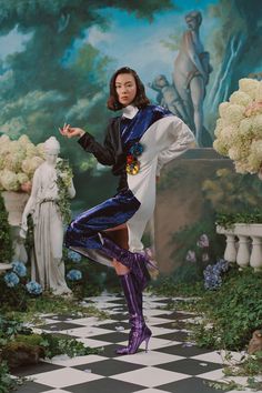 Catwalk Outfits, Lauren Tsai, Photoshoot Art, King Princess, Purple Drapes, Margaret Qualley, Spring Lookbook, Alexa Demie, January Jones