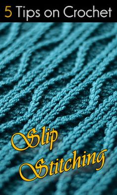 the cover of knitting tips on crochet, with an image of a blue knitted