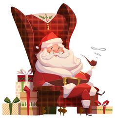 Santa Animation, Christmas Illust, Santa Claus Illustration, Santa Claus Art, Santa Claus House, Santa Claus Crafts, Santa Klaus, Santa Figurines