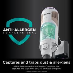 an advertisement for the anti - allergen complete seal product, which is designed to help