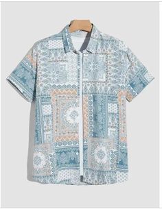 Men Printed Shirt, Uniqlo Outfit, Mens Printed Shirts, Printed Shirts Men, Patterned Shirts, Paisley Shirt, Shirt Casual Style, Julius Caesar