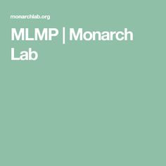 a green background with the words mlmp / monarch lab on it's side