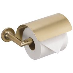 a roll of toilet paper sitting on top of a metal holder