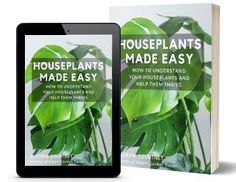 the book houseplants made easy is on display next to it's cover