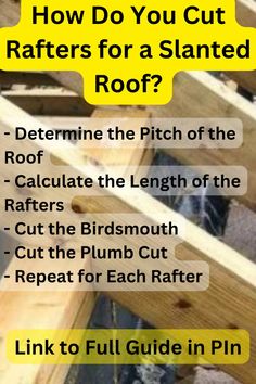 how do you cut rafters for a slanted roof? - determine the length of the rafters