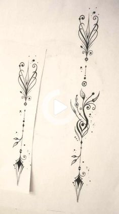 two different designs are shown on paper