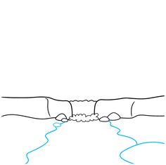 a drawing of a hand reaching for something in the water