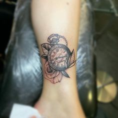 Pretty Little Pocket Watch Body art Tattoo Clock Tattoo Designs, Watch Tattoo, New Tattoo Designs, Elegant Watch, Watch Tattoos