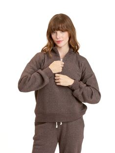 Made from our signature triblend fleece, the Constance Tribend Fleece Half Zip Pullover is one of the comfiest basics around. Pair with our equally comfy Triblend Jogger or your favorite denim! Relaxed Fit Half-zip Sweatshirt For Loungewear, Cozy Fleece Activewear With Ribbed Cuffs, Cozy Relaxed Fit Winter Activewear, Cozy Relaxed Fit Activewear For Winter, Cozy Half-zip Hoodie For Loungewear, Super Soft Cozy Fit Athleisure Sweatshirt, Super Soft Athleisure Sweatshirt With Cozy Fit, Comfy Sweatshirt For Fall Relaxation, Half-zip Loungewear Hoodie