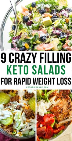 Keto Salad Recipes, Aubergine Curry, Keto Salads, Keto Salad, Carb Snacks, Keto Ideas, Delicious Lunch, Eat Salad, Makanan Diet