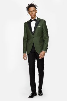 Suite Men, All Black Tuxedo, Black Groomsmen, Green Tux, Suits Party Wear, Green Suit Jacket, Men Prom, Tuxedo Wedding Suit