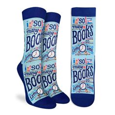 Women's So Many Book So Little Time Socks – Good Luck Sock Wild Imagination, Female Books, Book Socks, Dead Tree, Sock Drawer, Care Care, Patterned Socks, Baby Socks, At A Glance