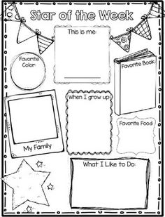 the star of the week worksheet with pictures and words to help students understand what they