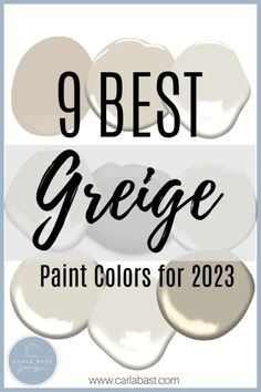 the words 9 best greige paint colors for 2020