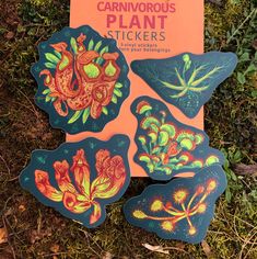 the stickers are designed to look like plants