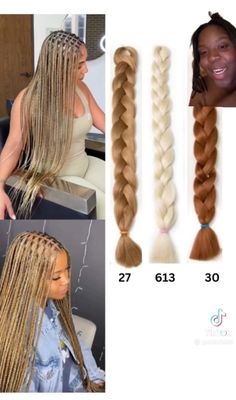 Mixing Hair Color, Blonde Braiding Hair, Honey Blonde Color, Braiding Hair Colors, Cornrows Natural Hair, Short Box Braids Hairstyles, Big Box Braids Hairstyles, Feed In Braids Hairstyles, Goddess Braids Hairstyles