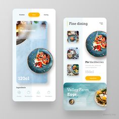 the food app is designed to look like it has been created for customers