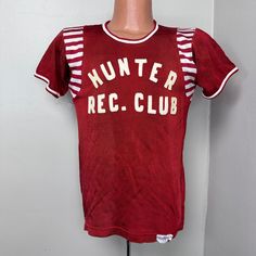 Very Cool Jersey From The 40s. The Original Owner Of This Shirt Worked For Hunter Fans Here In Memphis, Tn. I Found Articles In The Local Papers About Them Being Part Of The Memphis Junior Chamber Of Commerce Sports League. I'm Guessing This Was Possibly A Baseball Shirt. The Letters And Number Are Felt And Stitched On. Brand - Macgregor Content - I Think It's Rayon Or A Blend Size - Labeled M But Measures More Like A Modern Small So Check Measurements To Ensure Fit Chest - 18" Pit To Pit Length Hunter Fans, Pit Stains, Jersey Tshirt, Memphis Tn, Chamber Of Commerce, Baseball Shirt, Baseball Shirts, Jersey T Shirt, Vintage Shirts