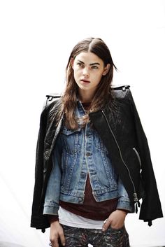 Bambi in Marant leather jacket and Levi's denim for i-D 2010 Inspiration Reference, Jean Outfit, Tomboy Chic, All Jeans, Mode Casual, Womens Fashion Inspiration, Denim Jackets, Denim Fashion, Color Inspiration