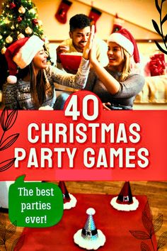 Struggling to find fun Christmas party games that everyone will love? From Christmas Eve games to Xmas games for all ages, this list has something for everyone. Save this pin so you're ready with fun Christmas party games for your next adult Christmas party or family celebration! Gno Christmas Party Ideas, Christmas Fair Ideas Games, Holiday Christmas Party Games, Family Christmas Party Ideas Activities, Faculty Christmas Party Ideas, Fun Office Christmas Ideas, Christmas Party Fun Ideas, Work Xmas Party Games, Work Christmas Party Decor Ideas