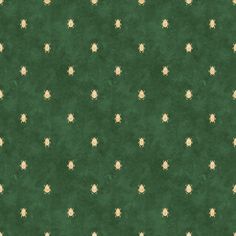 a green and gold wallpaper with small white dots