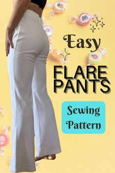 The LAURA FLARE PANTS sewing pattern is an easy, yet chic and minimalistic sewing pattern that is perfect for all seasons. It is best made with stretchy fabric and shouldn't take you more than 1h to make total. I recommend a blend of Bamboo stretch fabrics. I use this pattern to make lounge wear and sleep wear sets. The instructions include both A4 and Letter printable PDFs with size ranges from S-XXL. It is a great first time sewing project.