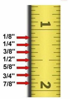 a yellow measuring ruler with red arrows pointing to the left and right ends on each side