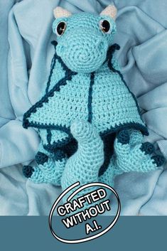 Toby the Newborn Dragon is a crochet pattern from Hooked by Kati! Toby is all about the hugs! Inspired by a baby doll with a sewn on blanket, this dragon can use his wings to wrap up for his nap. He lays on his back and is perfect for small arms to rock to sleep or push in a baby buggy. This baby dragon fits so nicely in the crook of your arm, it's impossible not to snuggle him. Dragon Crochet Pattern, Dragon Crochet, Baby Buggy, Small Arms, Baby Dragon