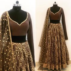 Brown Lengha, Bridal Reception Lehenga, Indian Fashion Lehenga, Party Wear Lengha, Indian Engagement, Blouse Lehenga, Anarkali Lehenga, Reception Lehenga