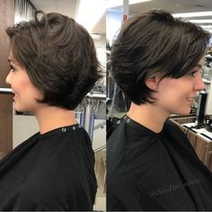 Short Cur With Feathered Layers Penteado Cabelo Curto, Haircut For Thick Hair, Trending Hairstyles