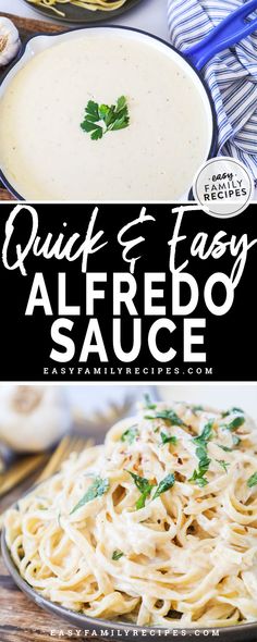 quick and easy alfredo sauce is the perfect side dish for any meal