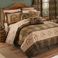 the comforter is neatly made and ready to be used in this bedding set