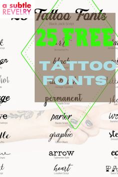 the 25 free tattoo font styles