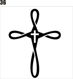 a black and white image of a crucifix with a cross on it