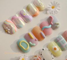 Big Nails, Art Deco Nails, Hippie Nails, Anime Nails, Happy Nails, Cute Nail Art Designs