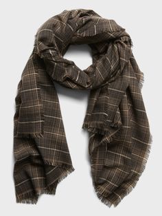 Soft and warm, this lightweight scarf is designed to be lightweight enough to carry you through the seasons.  Length: 72" (183cm) Width: 30" (76cm) Trendy Brown Scarves For Fall, Casual Brown Scarf For Fall, Casual Brown Shawl Scarf, Trendy Brown Fall Scarves, Brown Casual Shawl Scarves, Casual Wool Plaid Scarves, Brown Plaid Scarf, Brown Handwoven Winter Scarves, Scottish Plaid Winter Scarf