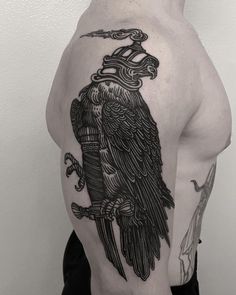 Engraved Style Tattoo, Falcon Tattoo, Graphic Tattoo, California Tattoo, Bird Tattoos, Line Work Tattoo