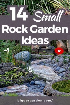 small rock garden ideas with text overlay