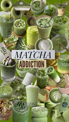 the cover of matcha's book is shown with green cups and saucers